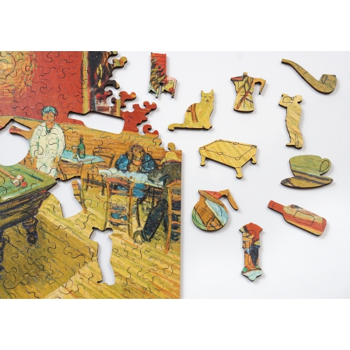 Drewniane puzzle A4 Vincent van Gogh "Nocna kawiarnia" 145 el.